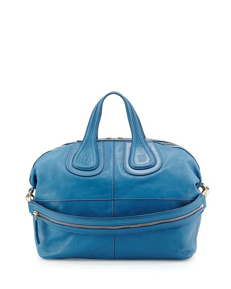 givenchy nightingale blue medium|Givenchy Nightingale Medium Leaher Satchel Bag, Blue.